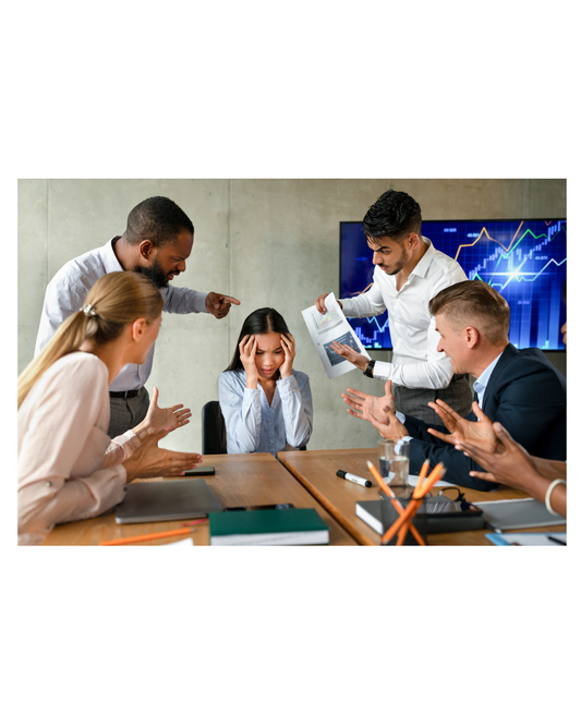 vrouw op het werk met stress